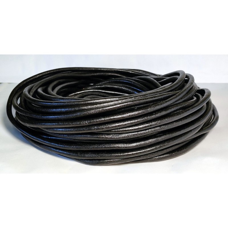 Rzemień 2 mm okrągły biały metalik 100 cm Rzemień 2 mm okrągły biały metalik 100 cm